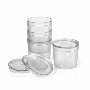 LIGHT MY FIRE Pahar mic transparent cu capac 4pcs imagine