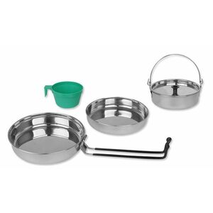Mil-tec Set de vase pentru o persoană, inox imagine