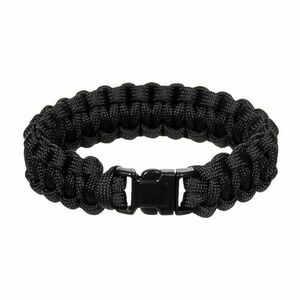 WARAGOD Brățară Paracord cu clip de plastic Corna, negru imagine