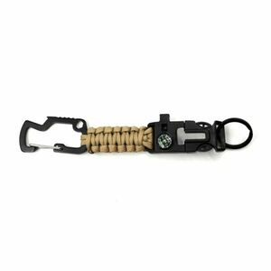 WARAGOD Paracord supraviețuire mutifuncțional breloc 4 în 1 Sanya, coiot imagine