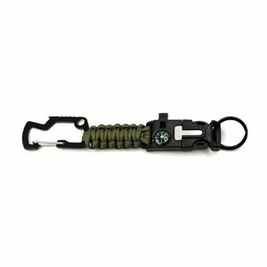 WARAGOD Paracord supraviețuire mutifuncțional breloc 4 în 1 Sanya, verde imagine