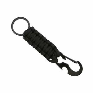 WARAGOD Paracord supraviețuire mutifuncțional keyring Laito, negru imagine
