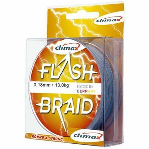 Fir textil Climax Flash Braid, gri, 100m (Diametru fir: 0.30 mm) imagine