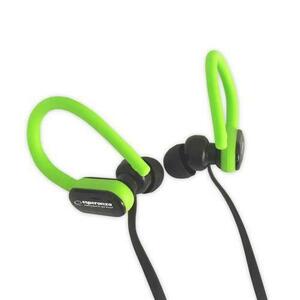 Casti cu fir EH197, Esperanza, Cu microfon, Negru/Verde imagine