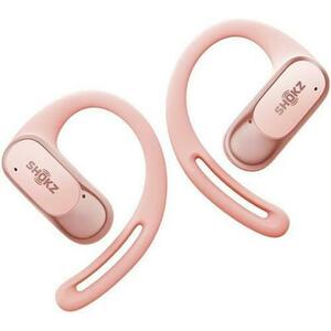 Casti alergare wireless Shokz OpenFit Air, Technologie DirectPitch™, Autonomie 6/28 ore, IP54 (Roz) imagine