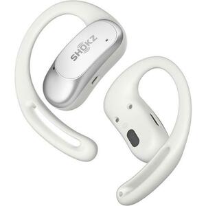 Casti alergare wireless Shokz OpenFit Air, Technologie DirectPitch™, Autonomie 6/28 ore, IP54 (Alb) imagine