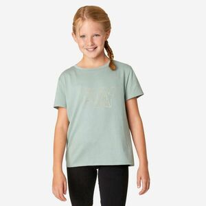 Tricou Bumbac Educație fizică 500 Verde Fete imagine
