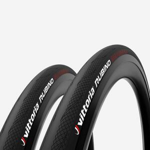 Set 2 cauciucuri de șosea Tubeless Ready - Vittoria Rubino IV 700x28 Negru imagine