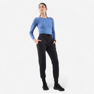 Pantalon călduros de alergare KIPRUN Run 500 Warm Negru Damă imagine
