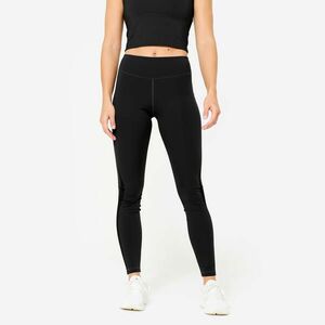 Colanți de fitness cu talie înaltă și respiranți cu mesh negru damă imagine