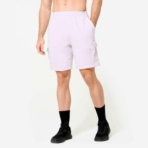 Pantalon scurt fitness cargo din molton Mov Bărbați imagine