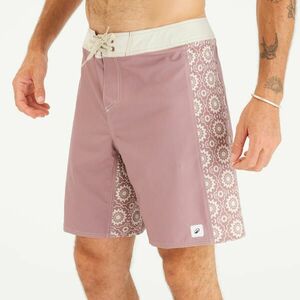 Șort de baie boardshort surf 500 lung 19" Arch Esawira Roz Bărbați imagine