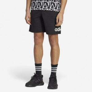 Pantalon scurt Fitness Adidas Negru-Alb Bărbați imagine