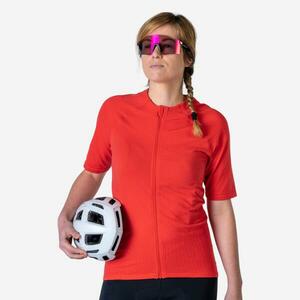 Tricou GRVL900 ciclism roșu (48% lână merinos) Damă imagine
