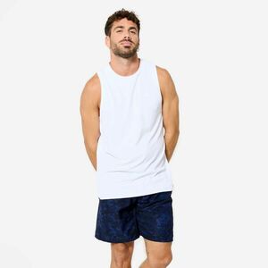 Maiou pentru Fitness cu guler rotund Alb Bărbați imagine