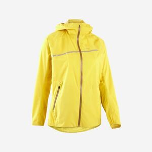 Geacă impermeabilă alergare jogging și trail KIPRUN Run 500 Rain Galben Damă imagine