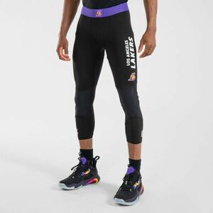 Colanți termici 3/4 Baschet 500 NBA LOS ANGELES LAKERS Negru Adulți imagine
