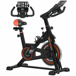 HOMCOM Bicicletă Fitness Volant Reglabil Alb | Aosom Romania imagine