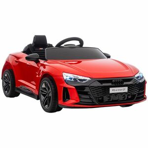 HOMCOM Masina electrica pentru copiii 37-60 luni Licenta Audi cu claxon si butoane muzicale, centuri de siguranta | Aosom Romania imagine