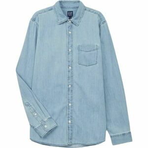 GAP V-LS DENIM Cămașă din denim pentru bărbați, albastru deschis, mărime imagine