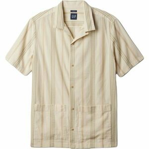 GAP SS COTTON CABANA Cămașă de bărbat, bej, mărime imagine