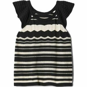 GAP V-CROCHET Tricou de fată, negru, mărime imagine