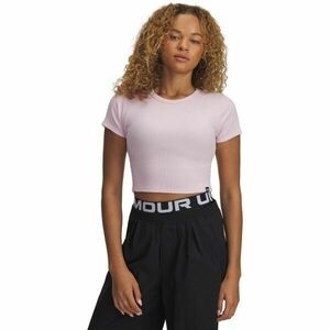 Under Armour RIVAL RIB BABY TEE Tricou de damă, roz, mărime M imagine