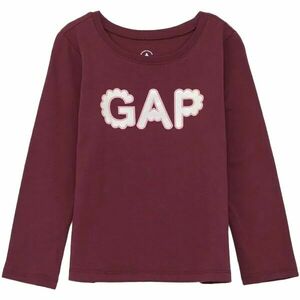 GAP V-FRCH LOGO Tricou pentru fete cu mânecă lungă, vișiniu, mărime imagine
