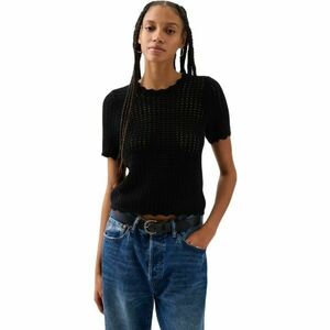 GAP V-SS CROCHET Tricou de damă, negru, mărime imagine