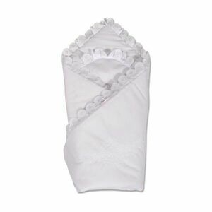 NEW BABY PĂTURICĂ DE ÎNFĂȘAT Păturică de înfășat din bumbac, alb, mărime imagine