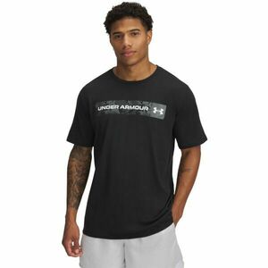 Under Armour UA CAMO CHEST STRIPE SS Tricou bărbați, negru, mărime imagine