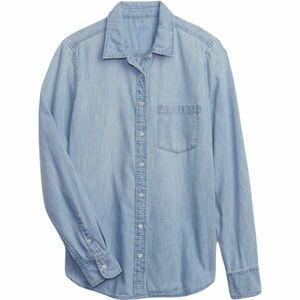 GAP LS DENIM PERFECT Cămașă damă, albastru deschis, mărime imagine