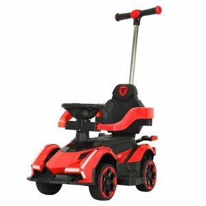 BABY MIX SPEED Bicicletă fără pedale pentru copii cu tijă de ghidare, roșu, mărime imagine