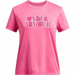 Under Armour TECH WORDMARK Tricou pentru fete, roz, mărime M imagine