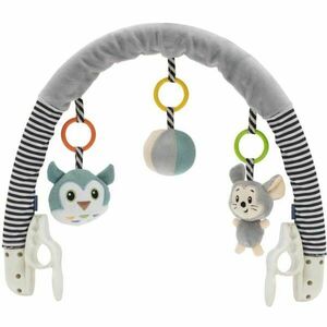 BABY MIX ȘOARECE & BUFNIȚĂ Jucărie pentru cărucior, gri, mărime imagine