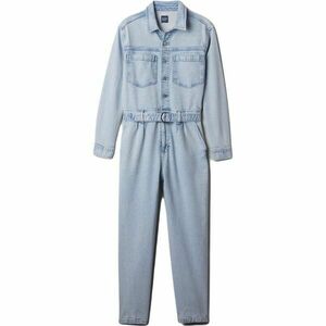 GAP LS DENIM BELTED JUMPSUIT Salopetă pentru femei, albastru deschis, mărime imagine