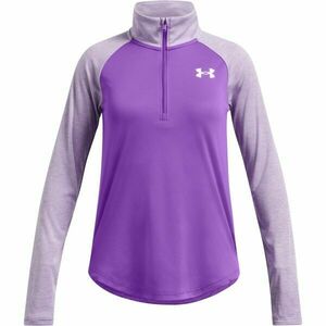 Under Armour TECH GRAPHIC 1/2 ZIP Tricou cu mâneci lungi pentru fete, mov, mărime imagine