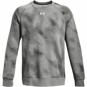 Under Armour RIVAL FLEECE PRINTED CREW Hanorac pentru bărbați, gri, mărime imagine