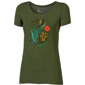 PROGRESS LIBERTA BOUQUET Tricou de bambus femei, kaki, mărime imagine