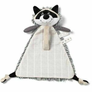 BABY ONO RACOON ROCKY Păturică de somn cu suport pentru suzetă, alb, mărime imagine