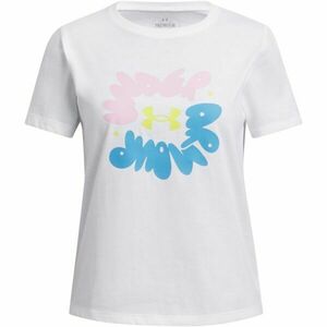 Under Armour BUBBLE WORDMARK Tricou de fete, alb, mărime XS imagine