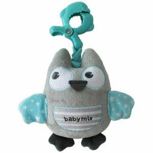 BABY MIX BUFNIȚĂ Jucărie de pluș cu clip, gri, mărime imagine