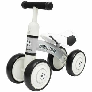 BABY MIX BABY BIKE FOOTBALL Vehicul de împins pentru copii, alb, mărime imagine
