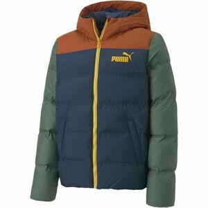Puma COLOURBLOCK POLYBALL HOODED JACKET Geacă călduroasă copii, albastru închis, mărime imagine