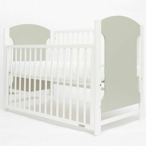 NEW BABY Mia Pătuț pentru copii cu laterală retractabilă, alb, mărime imagine