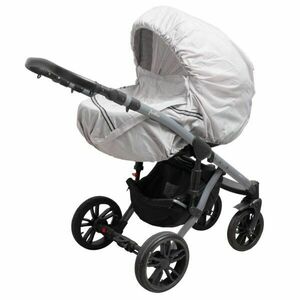 NEW BABY BASIC Pelerină de ploaie pentru cărucior, gri, mărime imagine