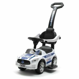 BABY MIX POLIȚIE Vehicul de echilibru pentru copii cu sunet și bară de ghidare, alb, mărime imagine