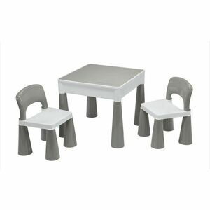 NEW BABY SET Set de masă și două scaune pentru copii, gri închis, mărime imagine