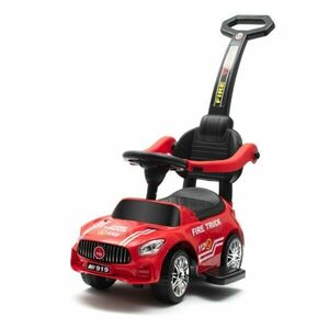 BABY MIX POMPIERI Vehicul de echilibru pentru copii cu sunet și bară de ghidare, roșu, mărime imagine