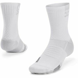 Under Armour ARMOURDRY PLAYMAKER 1PK MID Șosete unisex, alb, mărime imagine